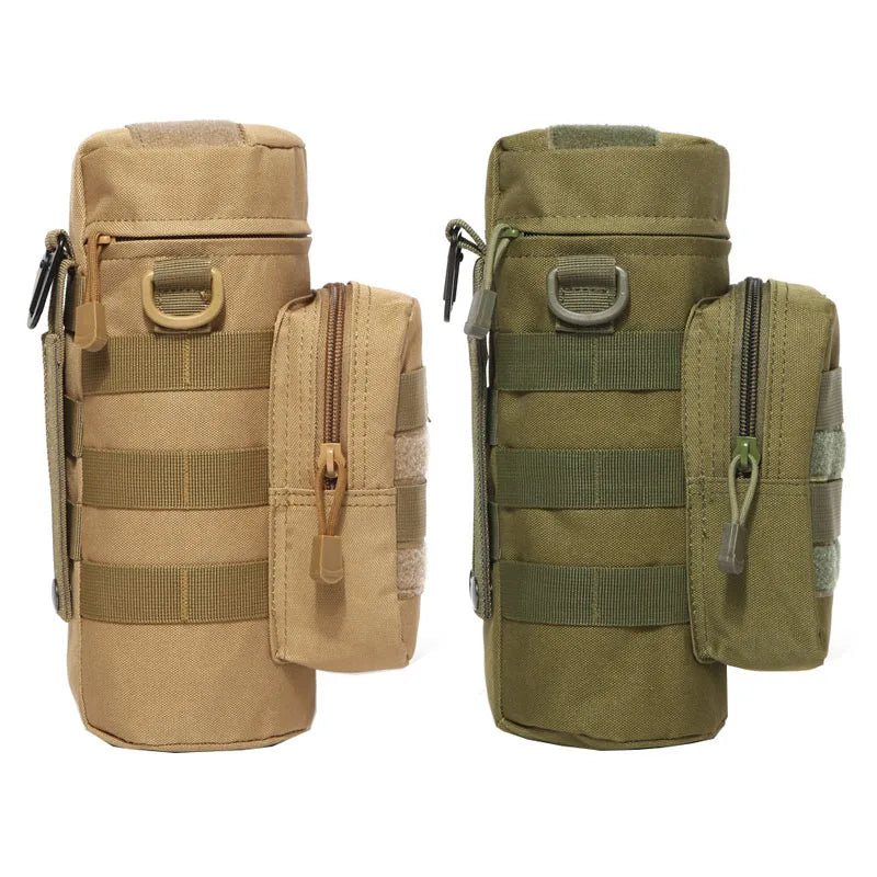 Tactical MOLLE Water Bottle Pouch with Adjustable Detachable Strap - Perfect for Hiking, Camping, and Outdoor Adventures