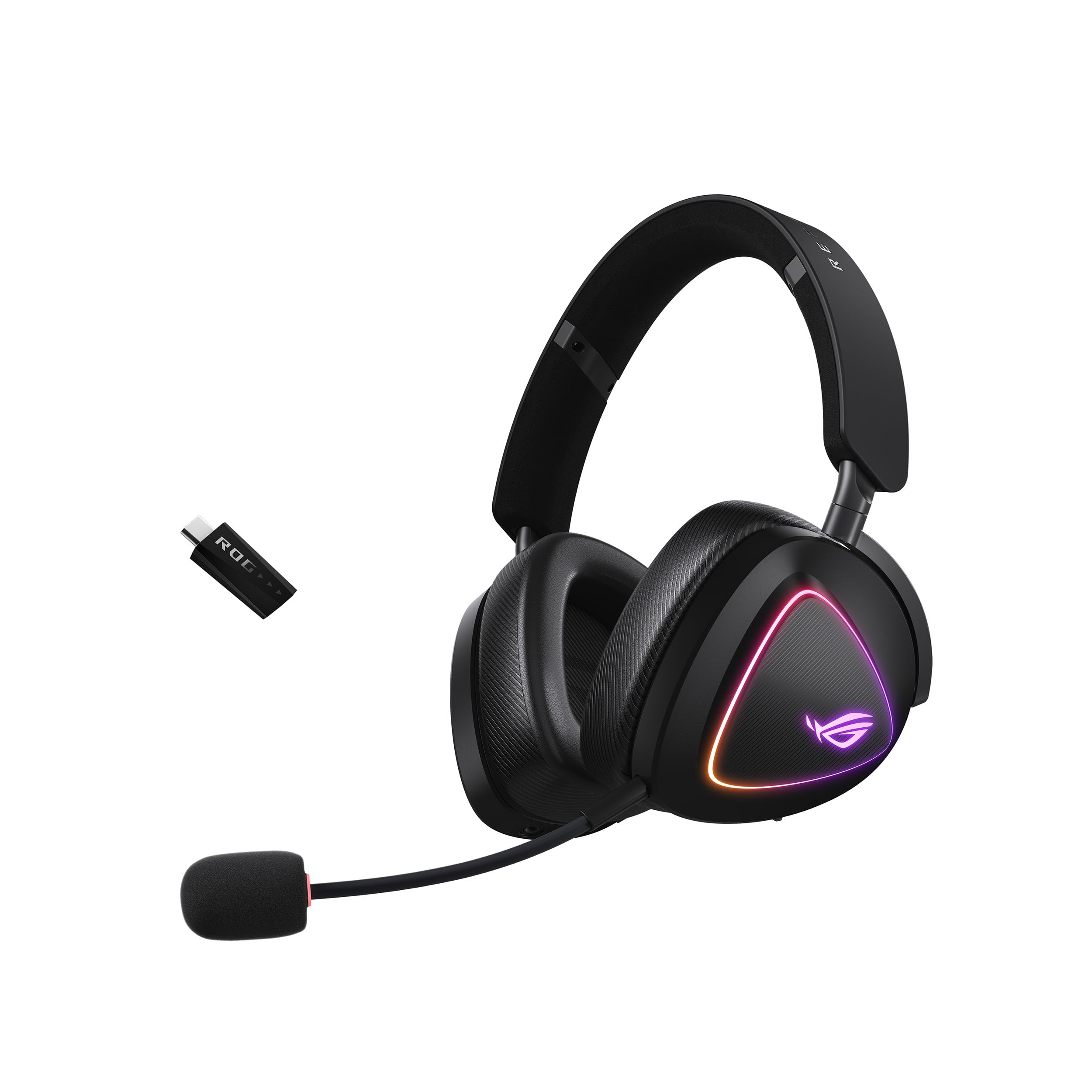 ASUS ROG Delta II Wireless Gaming Headset - Tri-Mode Bluetooth/2.4GHz/USB-C Connectivity, 50mm Titanium Drivers, 110H Battery Life, 315g Lightweight - Perfect for PC/PS5/Xbox Gaming & Streaming