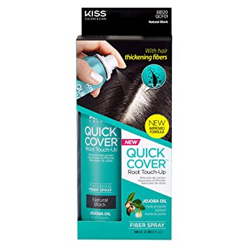 Kiss Quick Cover Root Touch Up Thickening Fiber Spray 3.38oz - Instant Gray Coverage & Volumizing Hair Spray for Women - Perfect for Daily Use, Travel & On-The-Go Touch Ups