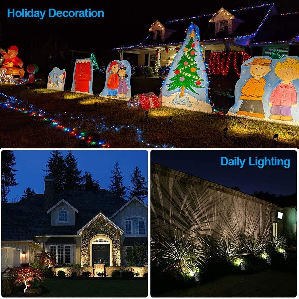 ALOVECO 2 Pack LED Landscape Lights for Daisy Chain - Outdoor Garden Pathway Lighting, Patio, Yard, and Driveway Decoration