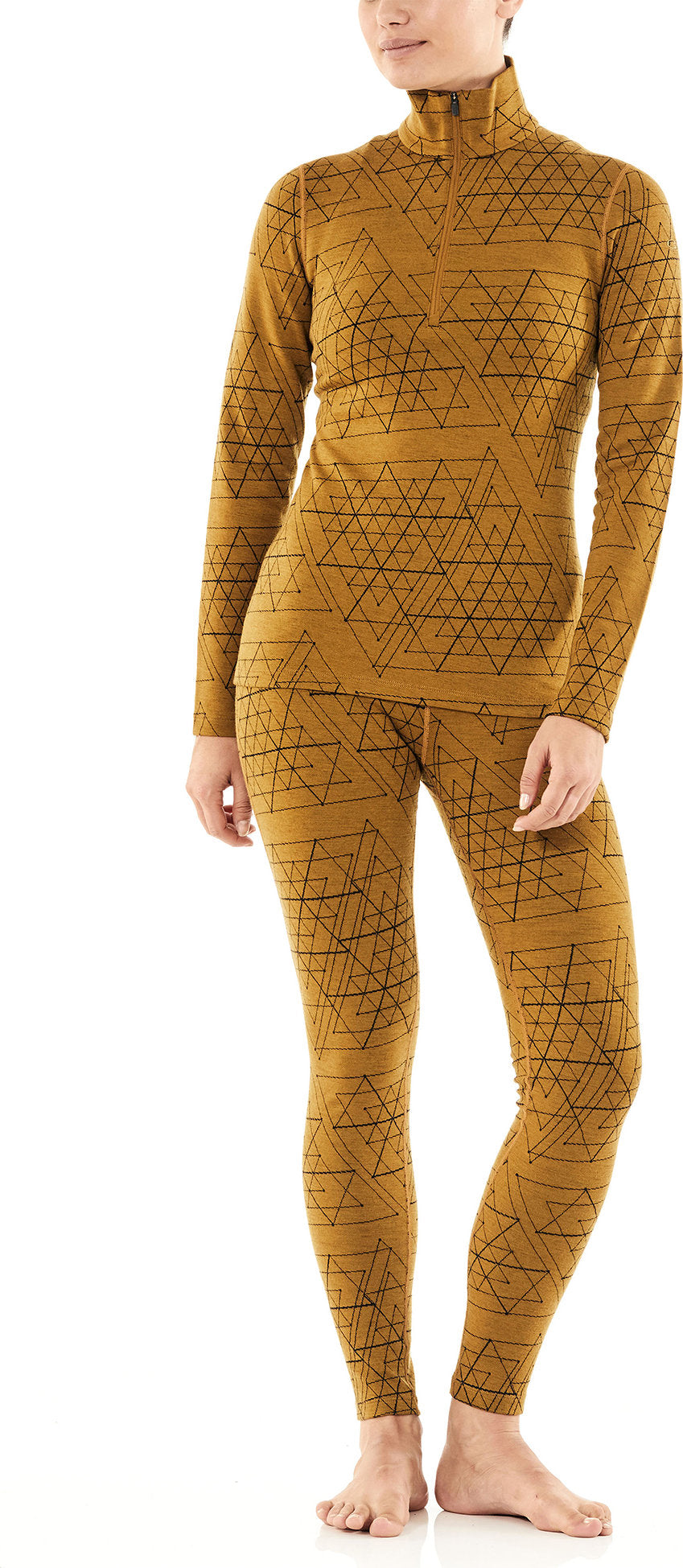 250 Vertex Ice Structure Women's Long Sleeve Half Zip Base Layer Pullover - Thermal Underwear for Cold Weather, Hiking & Outdoor Activities