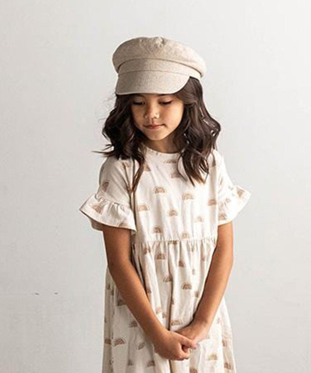 Linen Newsboy Cap for Kids - Vintage Style Cotton Hat for Boys & Girls - Perfect for Outdoor Play, Photoshoots & Fashion Accessories