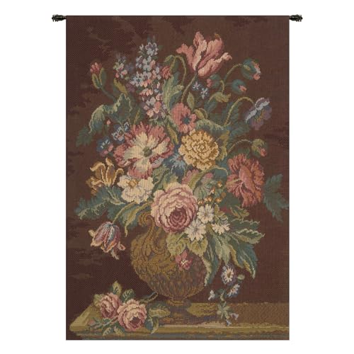 Vase With Flowers Brown