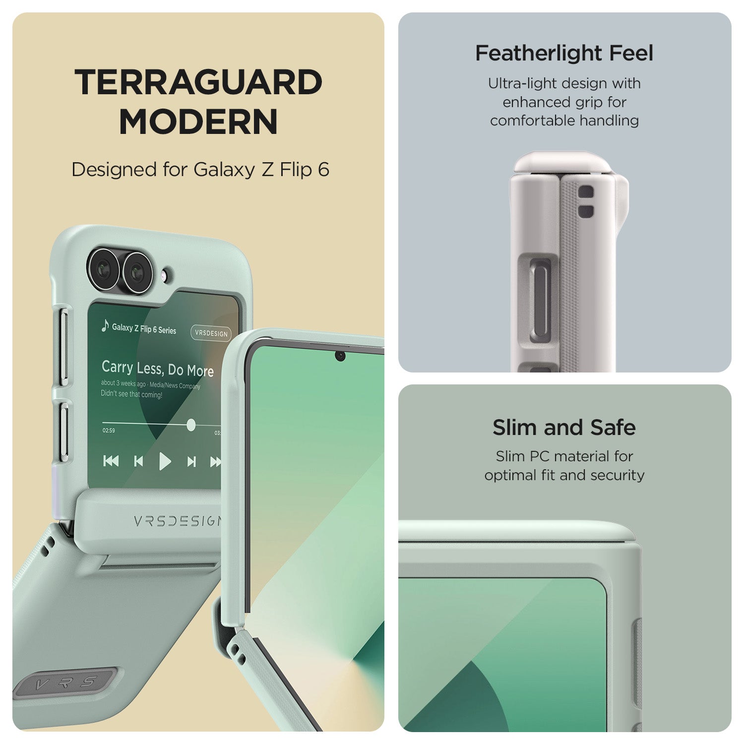 Samsung Galaxy Z Flip 6 Case - Terra Guard Modern Protective Cover with Shock Absorption | Slim Fit Design for Everyday Use & Travel Protection