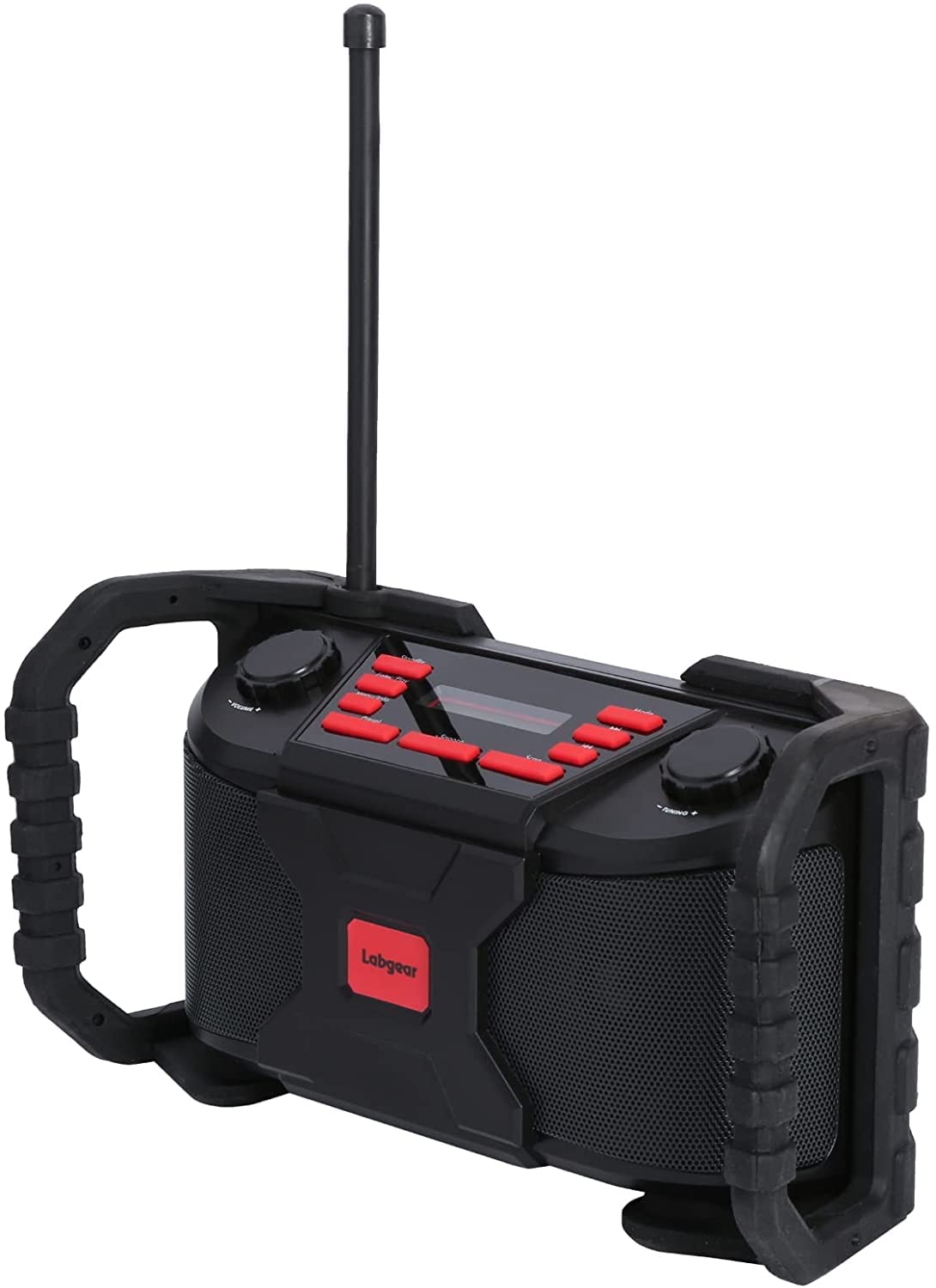 Labgear Rugged Water-Resistant Bluetooth Speaker with DAB/DAB+ & FM Radio | Portable Digital Radio with Stereo Sound, Large LED Display & USB Charging | Perfect for Construction Sites, Camping & Outdoor Adventures