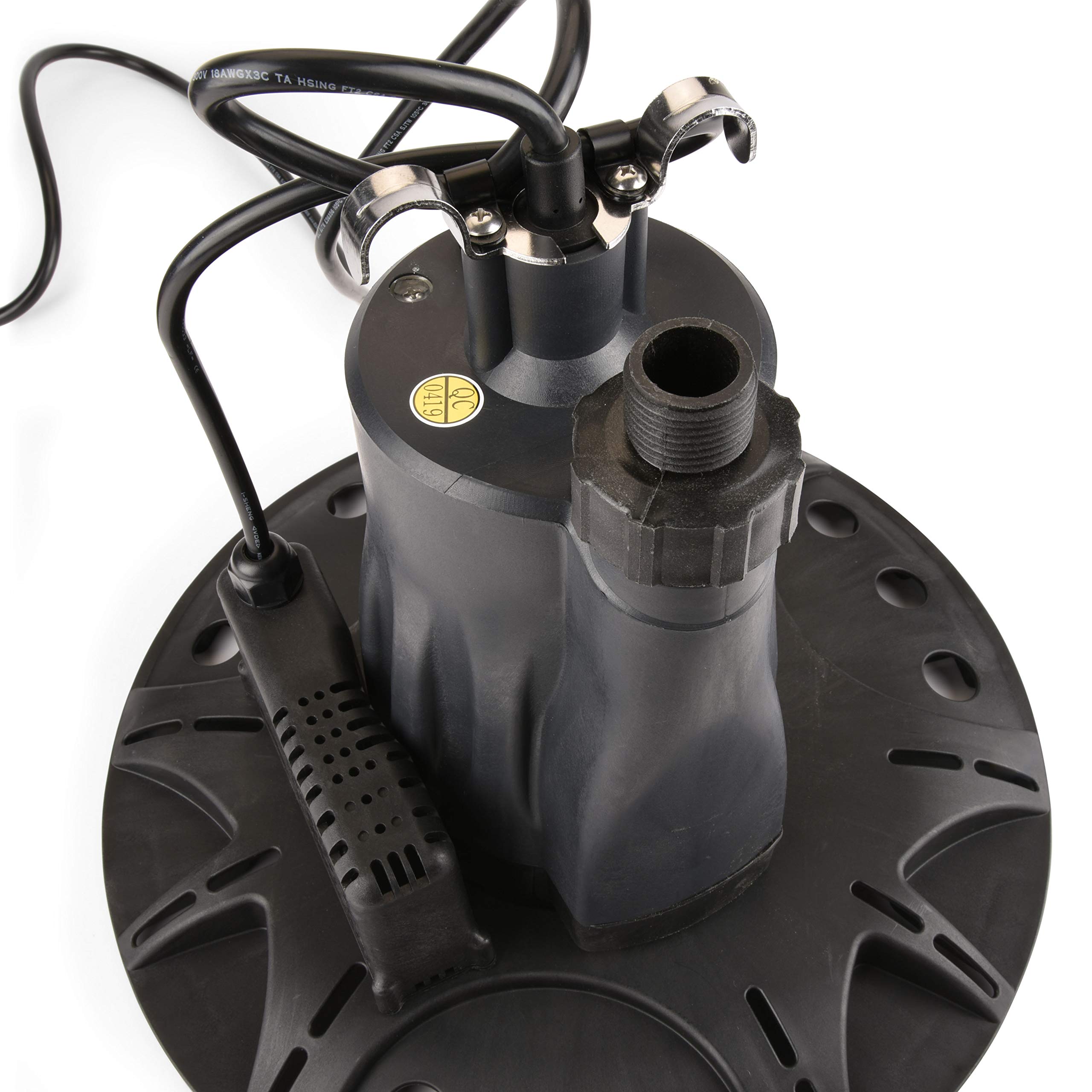 ECO-FLO SUP55PC Black Utility Pump for Pool Cover - Heavy Duty Water Removal, Outdoor & Pool Maintenance, Flood Prevention - Ideal for Home, Garden, and Pool Use