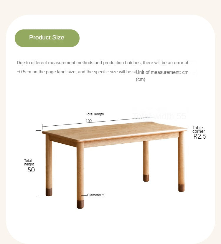 Handmade Solid Oak Wood Kids Study Desk - Durable & Ergonomic Children's Writing Table for Homework & Crafting - Perfect for Bedrooms, Homeschooling & Playrooms