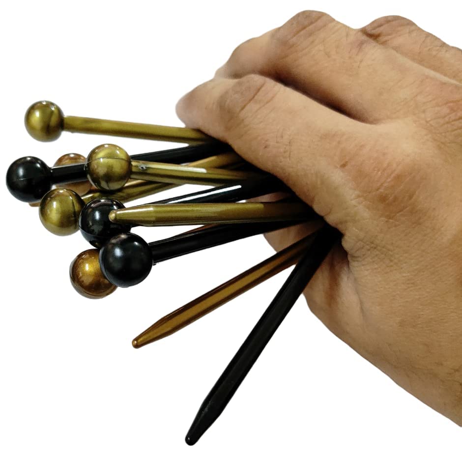 Stylish Lumber Women Hair Sticks - 3-Piece Multicolor Bun Hair Pins & Chopsticks for Elegant Updos | Perfect for Weddings, Parties & Everyday Hairstyling
