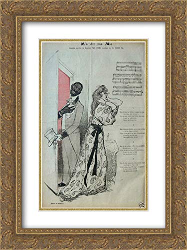 18x24 Gold Ornate Frame with Double Matted Museum Art Print - Theophile Steinlen's Masterpiece | Perfect for Living Room, Bedroom Decor & Art Gifts