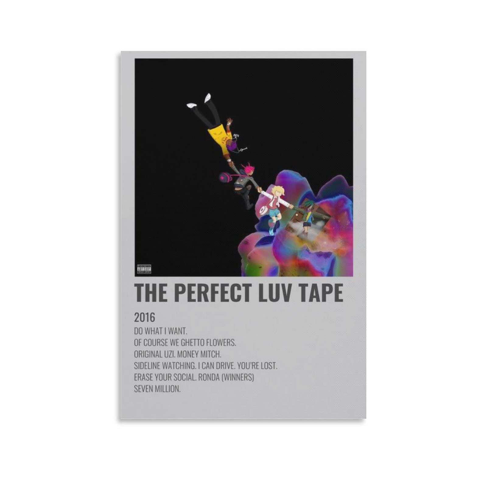 THE PERFECT LUV TAPE Canvas Wall Art Poster - 12x18inch (30x45cm) Unframed Modern Painting for Living Room, Bedroom & Office Decor - Perfect Gift for Music Lovers & Home Interior Design