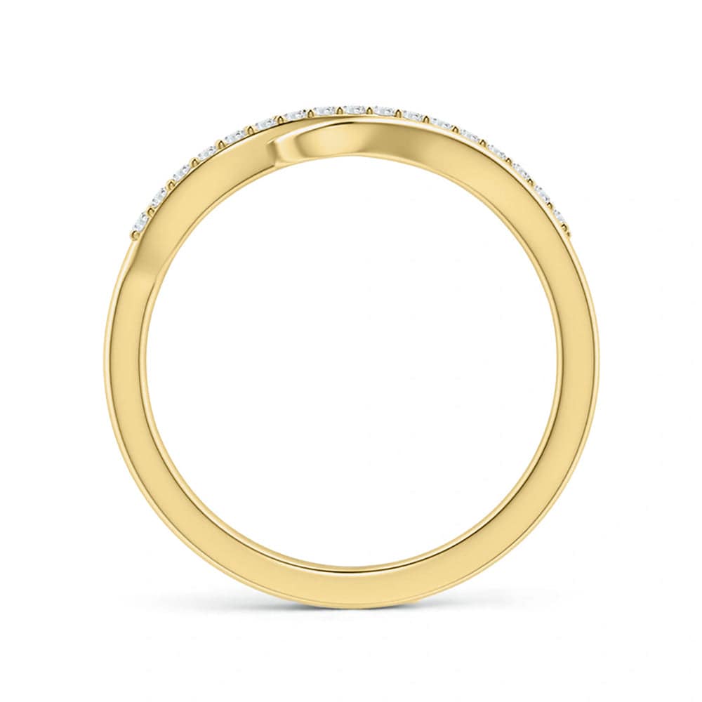 Lab Grown Diamond Swirl Twist Promise Ring for Women - 14K White Gold Engagement Band, Ethical & Affordable Jewelry Gift for Anniversary, Valentine's Day or Proposal