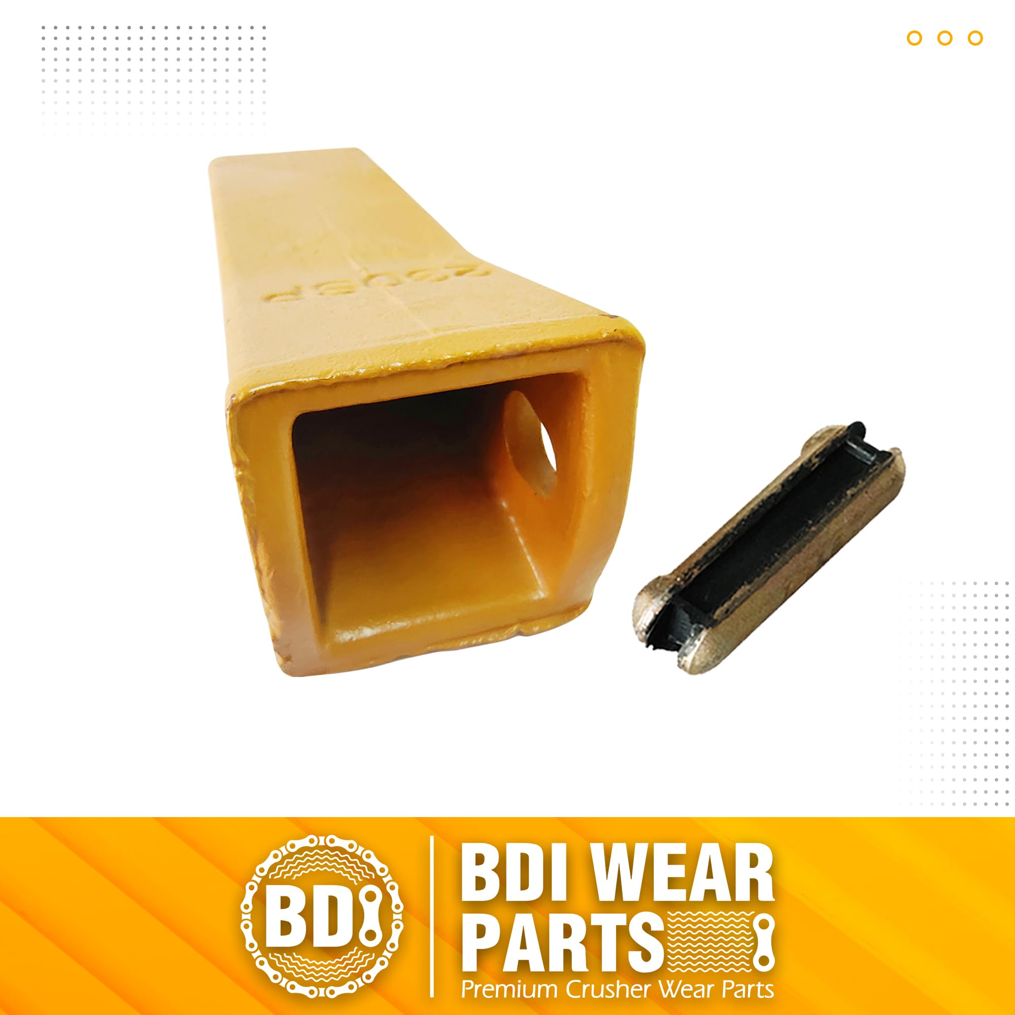 BDI WEAR PARTS 10-Piece 230SP Forged Bucket Teeth Set with TF23P Flex Pins - Compatible with 23 & 230 Series Skid Steer Loaders and Excavators - Ideal for Heavy-Duty Digging, Trenching, and Construction Projects