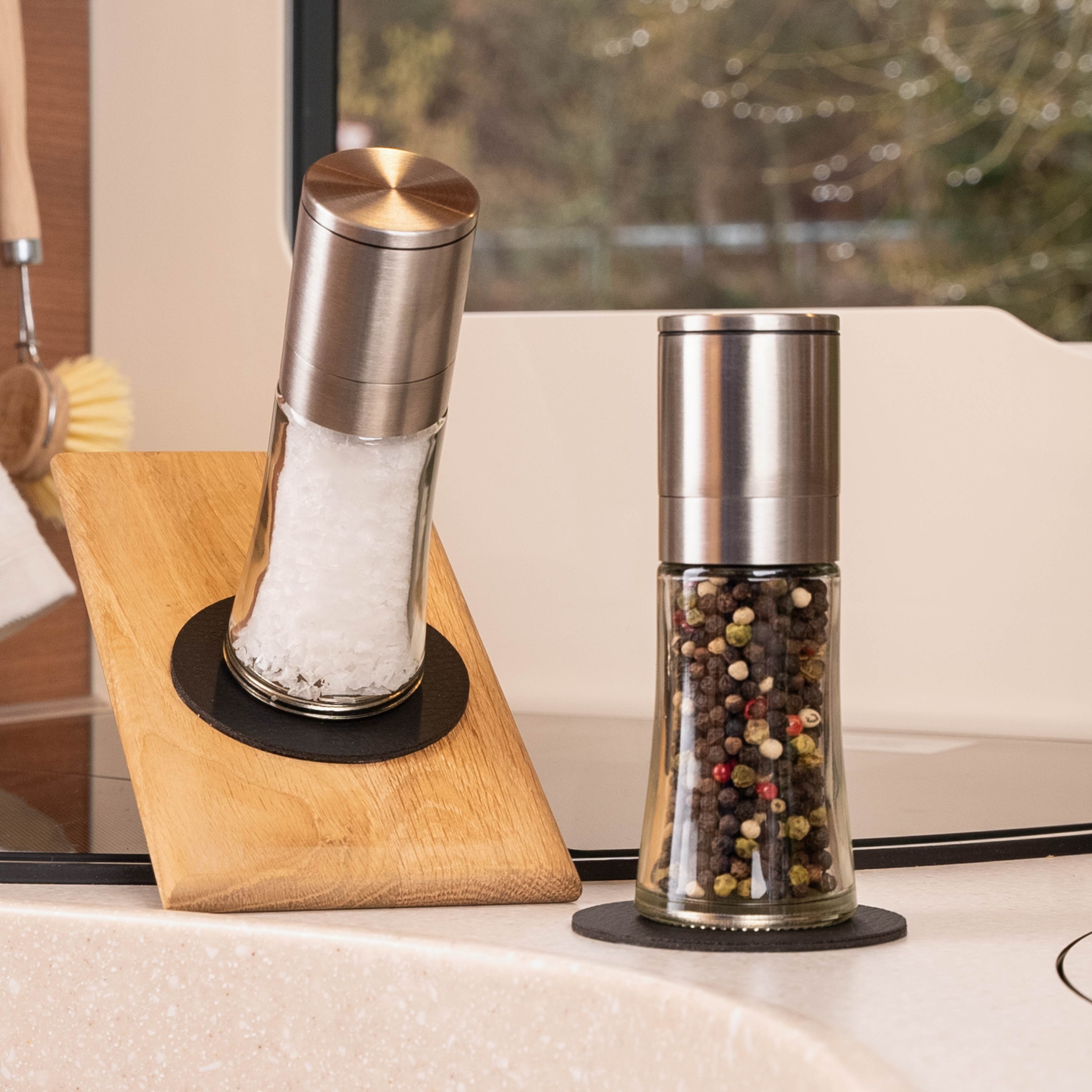 Premium Magnetic Spice Grinder Set - Adjustable Coarseness for Fresh Herbs & Spices - Perfect for Cooking, Baking & Gourmet Seasoning at Home