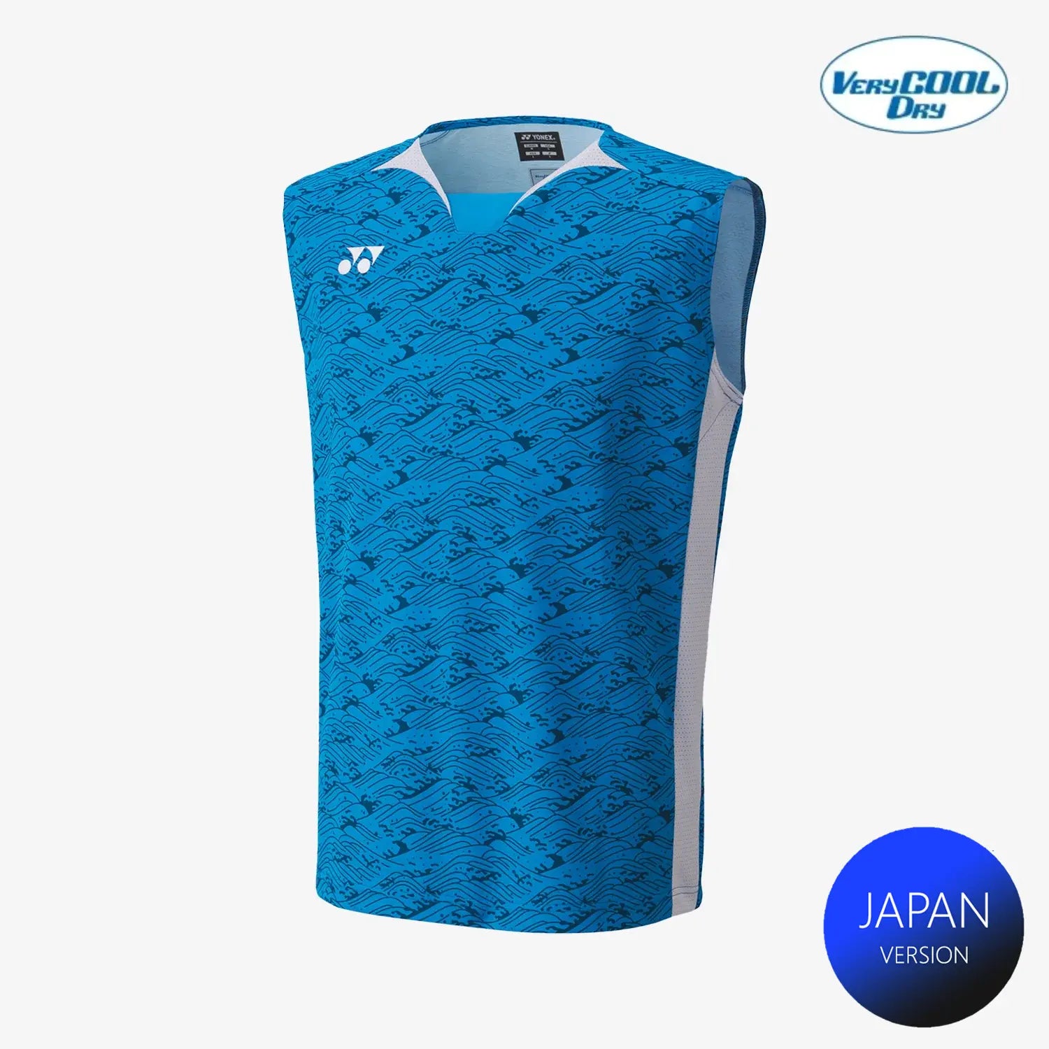 Yonex Men's Breathable Quick-Dry Sleeveless Tennis Shirt 10614 - Lightweight Performance Top for Hot Weather & Tournament Play (Blue)