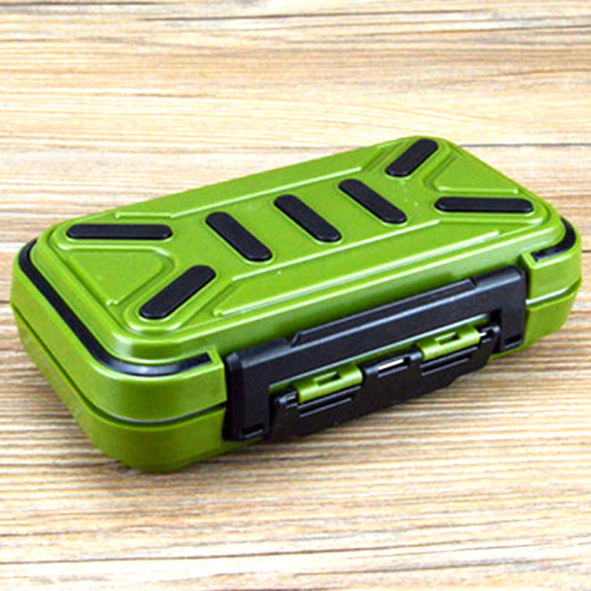 **Waterproof Adjustable 16-Cell Fishing Tackle Box with Dividers - Multifunctional Bait Storage for Lures, Hooks & Small Fishing Accessories (Green) - Perfect for Freshwater, Saltwater & Ice Fishing Trips**