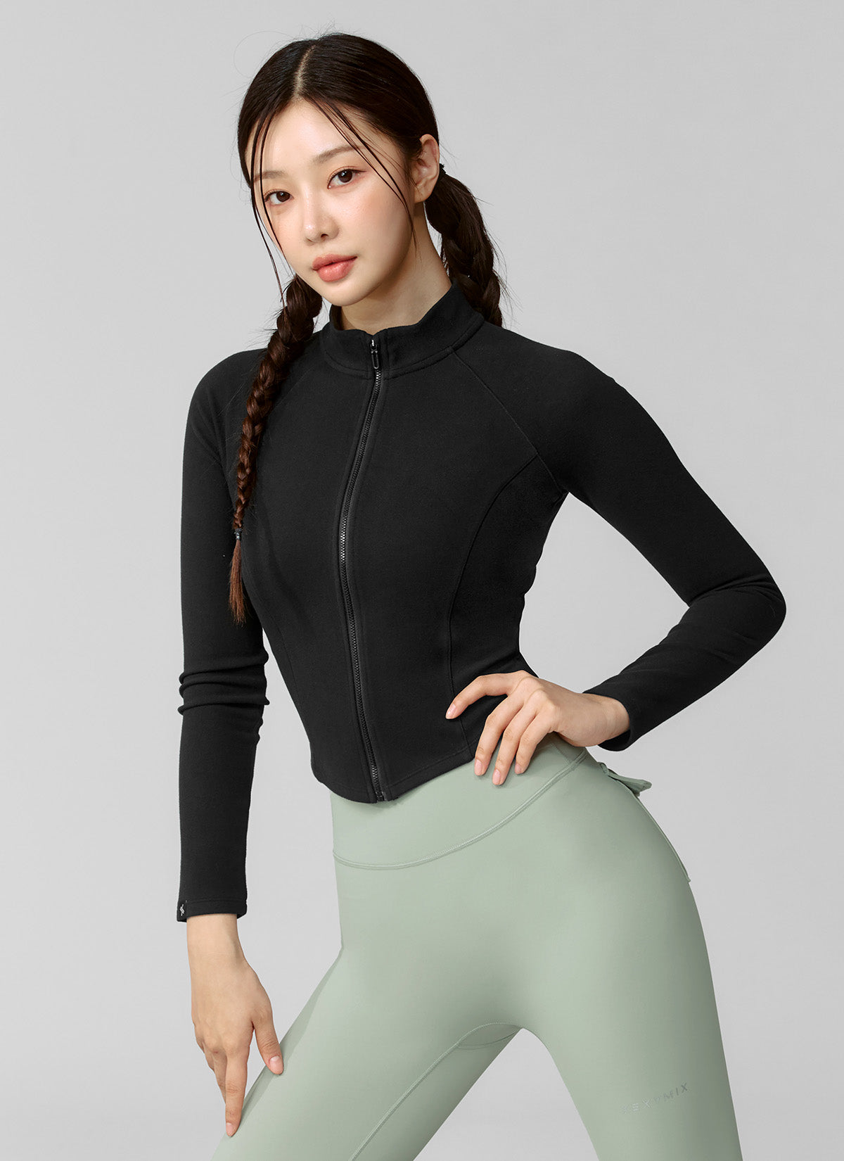Active Crop Slim Fit Zip Up Jacket for Women - Lightweight Workout Running Hoodie - Gym Yoga Outdoor Sports