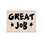Bold Great Job Rubber Stamp - Self-Inking Teacher Stamp for Grading Papers, Encouraging Students - Perfect for Classroom, Homeschooling & Office Use