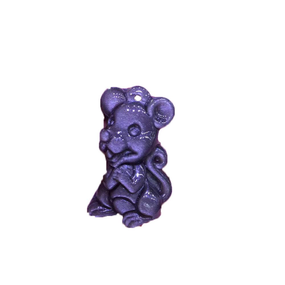 1Pcs Natural Silver Obsidian Mouse Pendant - Jimmy Mouse Crystal Jewelry for Men & Women - Perfect for Gifts, Meditation & Spiritual Healing