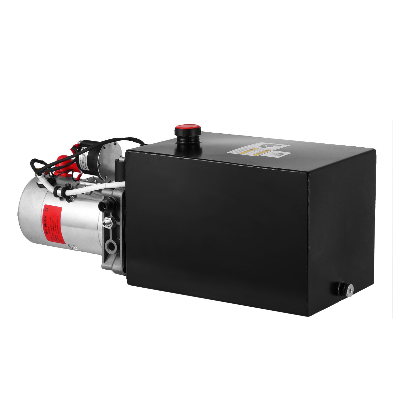 12V Hydraulic Power Unit - Mophorn 12 Quart Single Acting Hydraulic Pump with Steel Reservoir for Dump Trailers, Truck Lifts & Car Hoists | Heavy Duty Hydraulic System for Automotive, Construction & Farm Equipment Maintenance