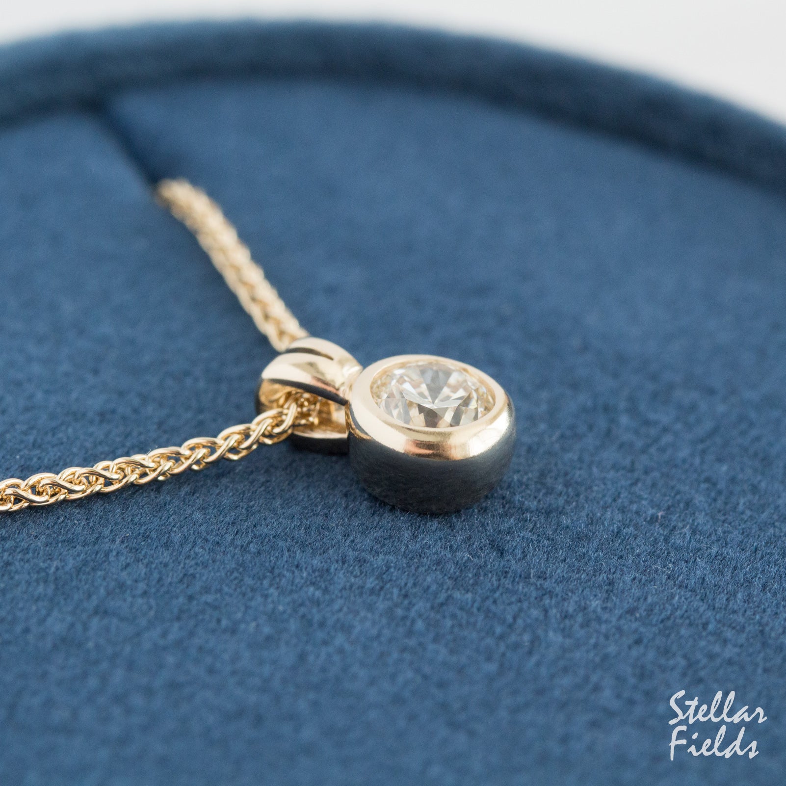 Exquisite Round Canadian Diamond Solitaire Pendant - 14K White Gold Necklace for Women, Elegant Jewelry Gift for Anniversary, Valentine's Day & Special Occasions