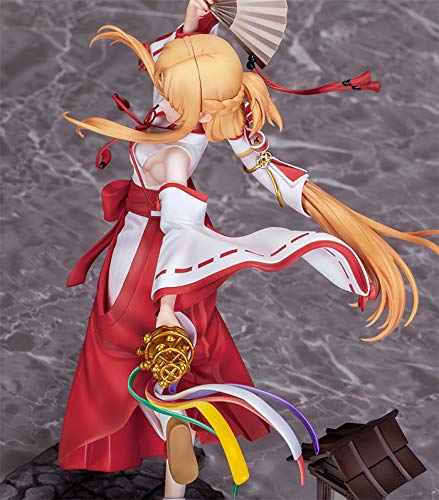 Sword Art Online Alicization War of Underworld Asuna Miko Version 1/7 Scale PVC Anime Figure - Perfect for Anime Collections, Gaming Room Decor, and SAO Fans Display