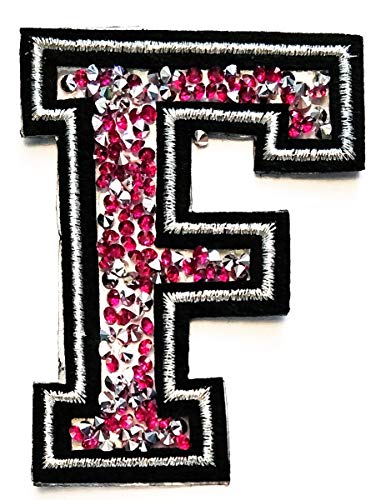 Pink Crystal Letter F