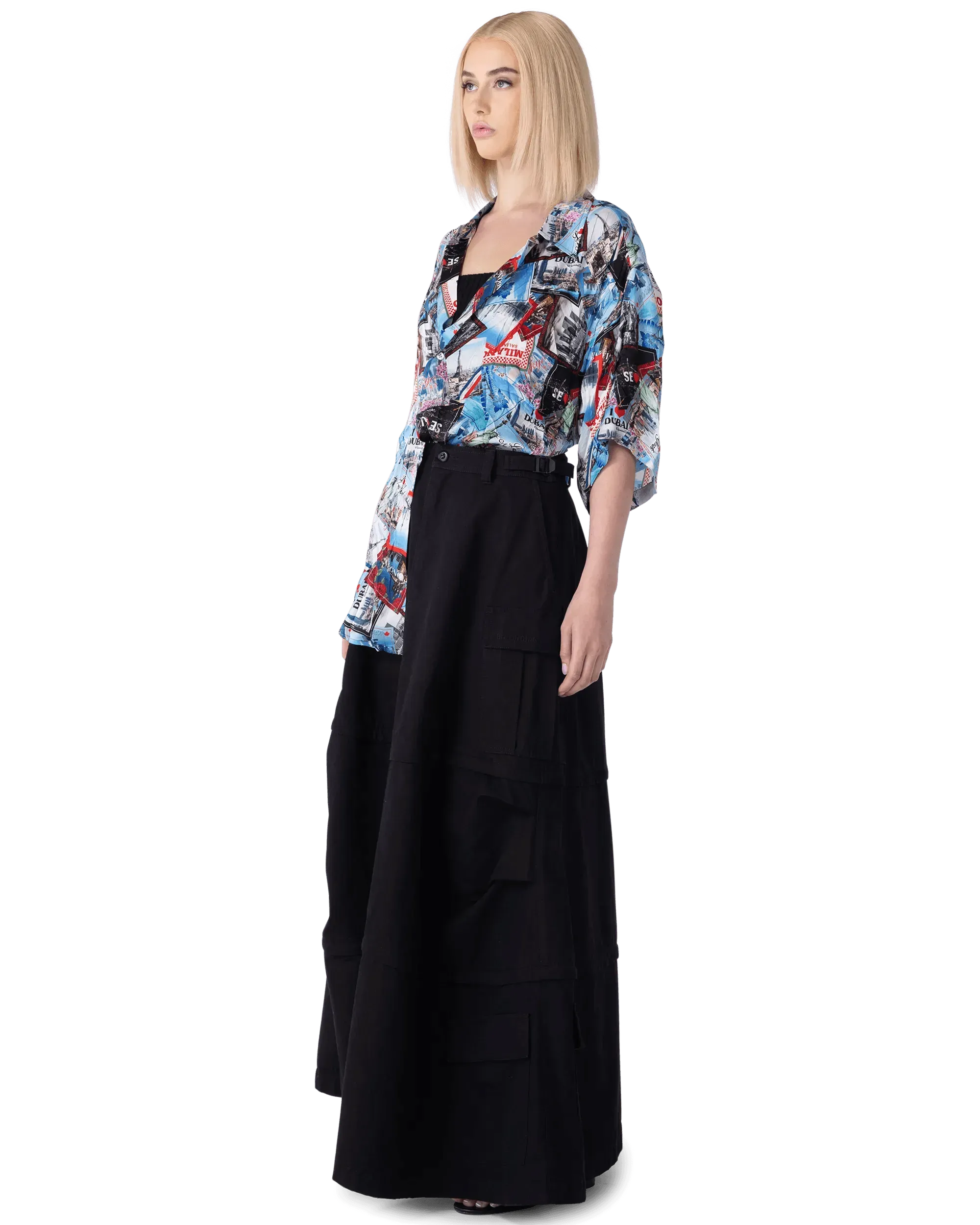 Silk Short Sleeve Shirt for Women - Lightweight Mix Scarves Print Blouse - Perfect for Office, Party & Summer Outfits
