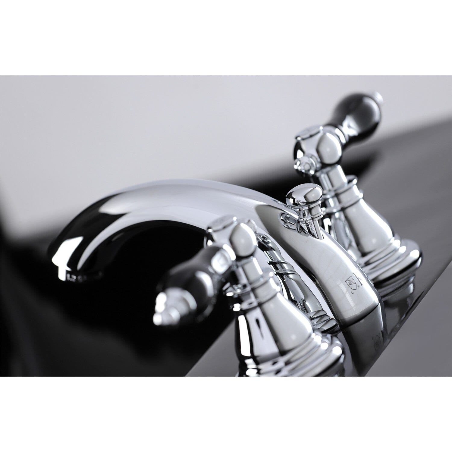 Duchess Two Handle 3 Hole Deck Mount Mini Widespread Bathroom Faucet with Pop Up Drain - Elegant Bathroom Sink Faucet for Vanity, Powder Room & Guest Bath Installation