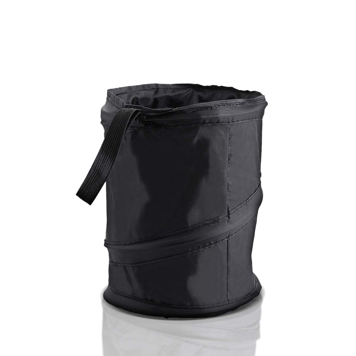 ZONETECH Collapsible Pop-Up Leak Proof Car Trash Can - Portable Travel Garbage Bin for Vehicle, SUV, Truck & Road Trips - Black (1 Pack) - Perfect for Road Trips, Camping & Daily Commute