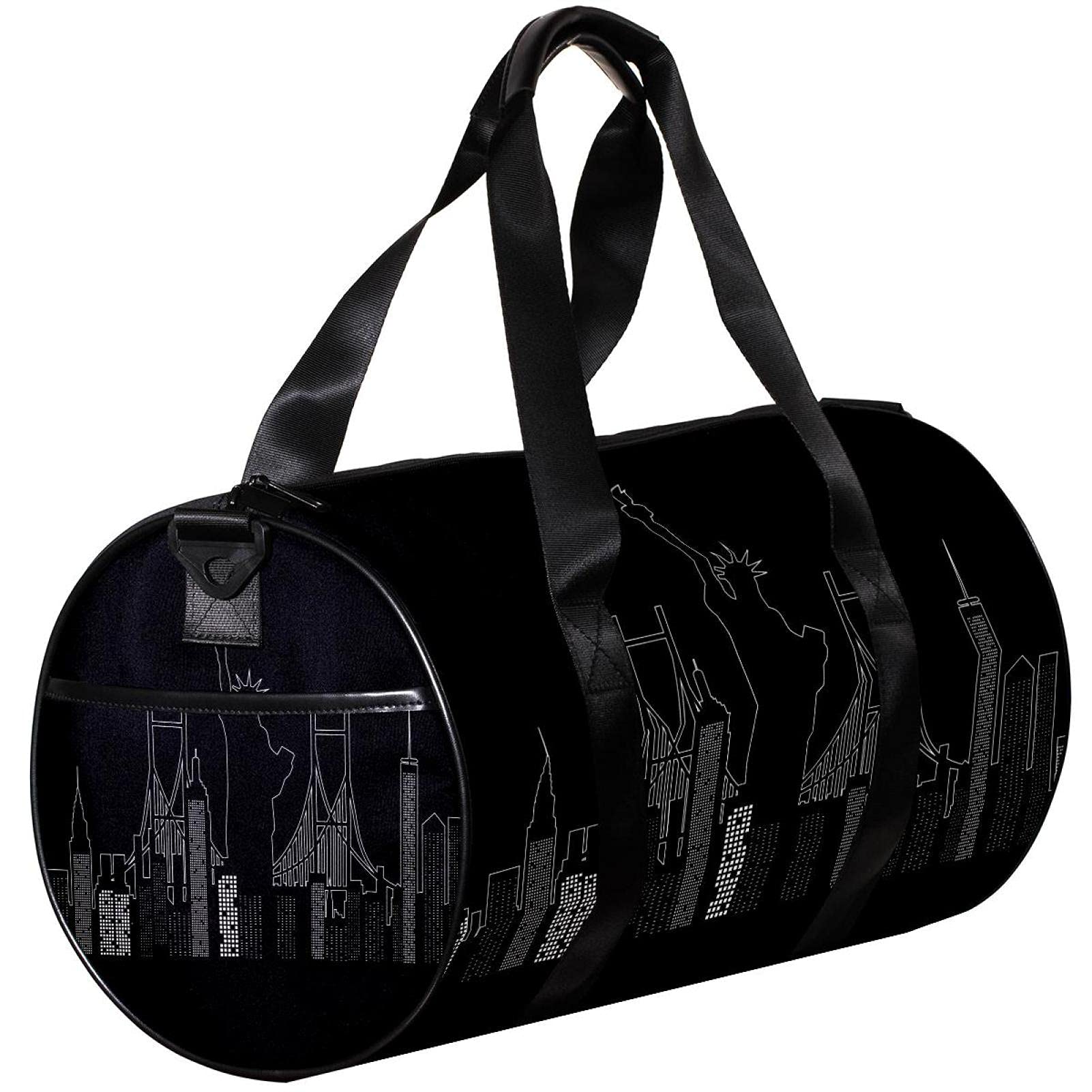 Men's Gym Duffle Bag - Large Sports Travel Bag with Wet Pocket - Perfect for Workouts, Travel & Night Out in New York - Water-Resistant Compartment for Gym Clothes & Shoes