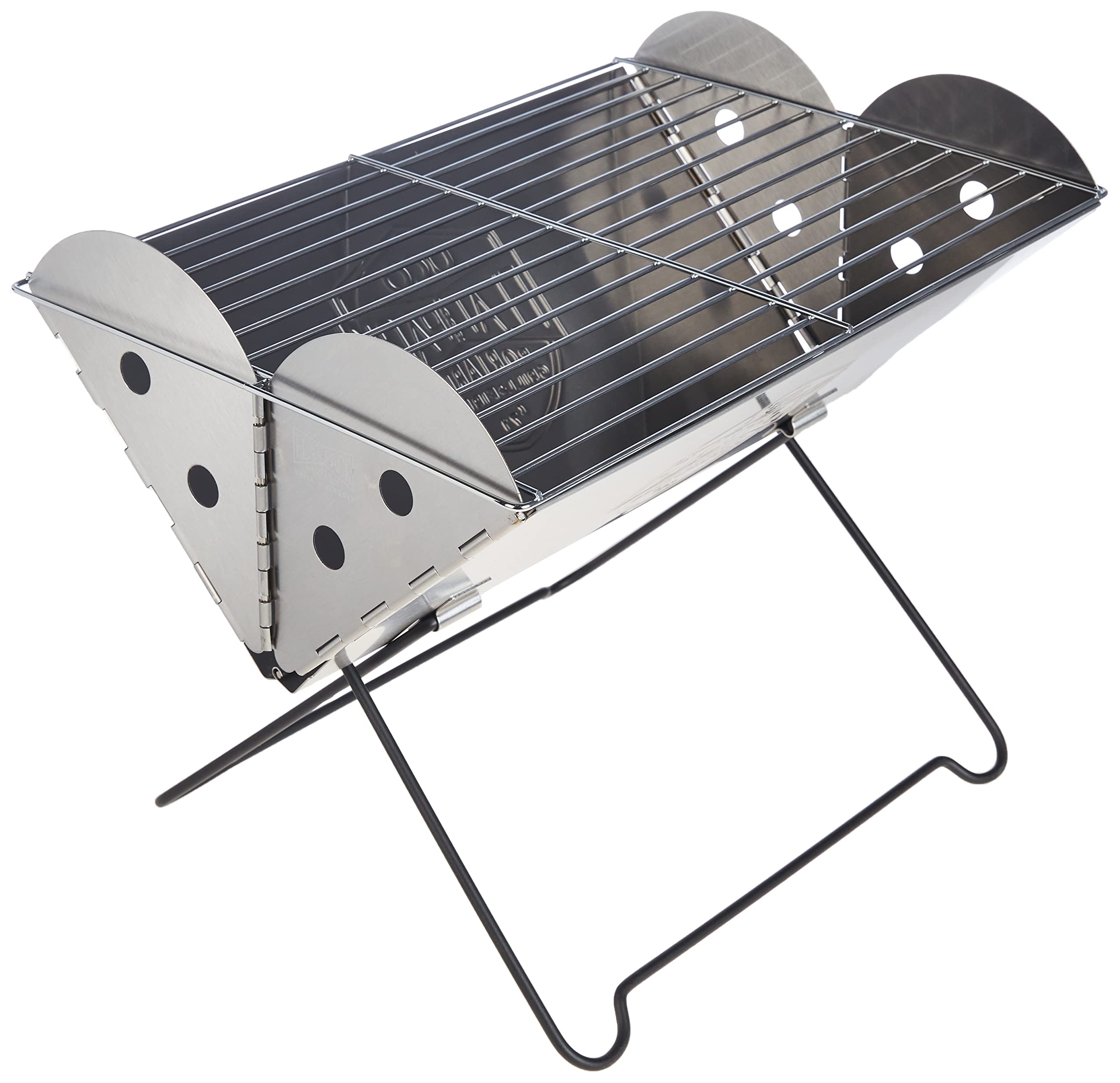 UCO Flatpack Stainless Steel Portable Grill & Fire Pit - Compact Camping, Backyard BBQ & Outdoor Cooking Gear for Picnics, Tailgating & Adventures
