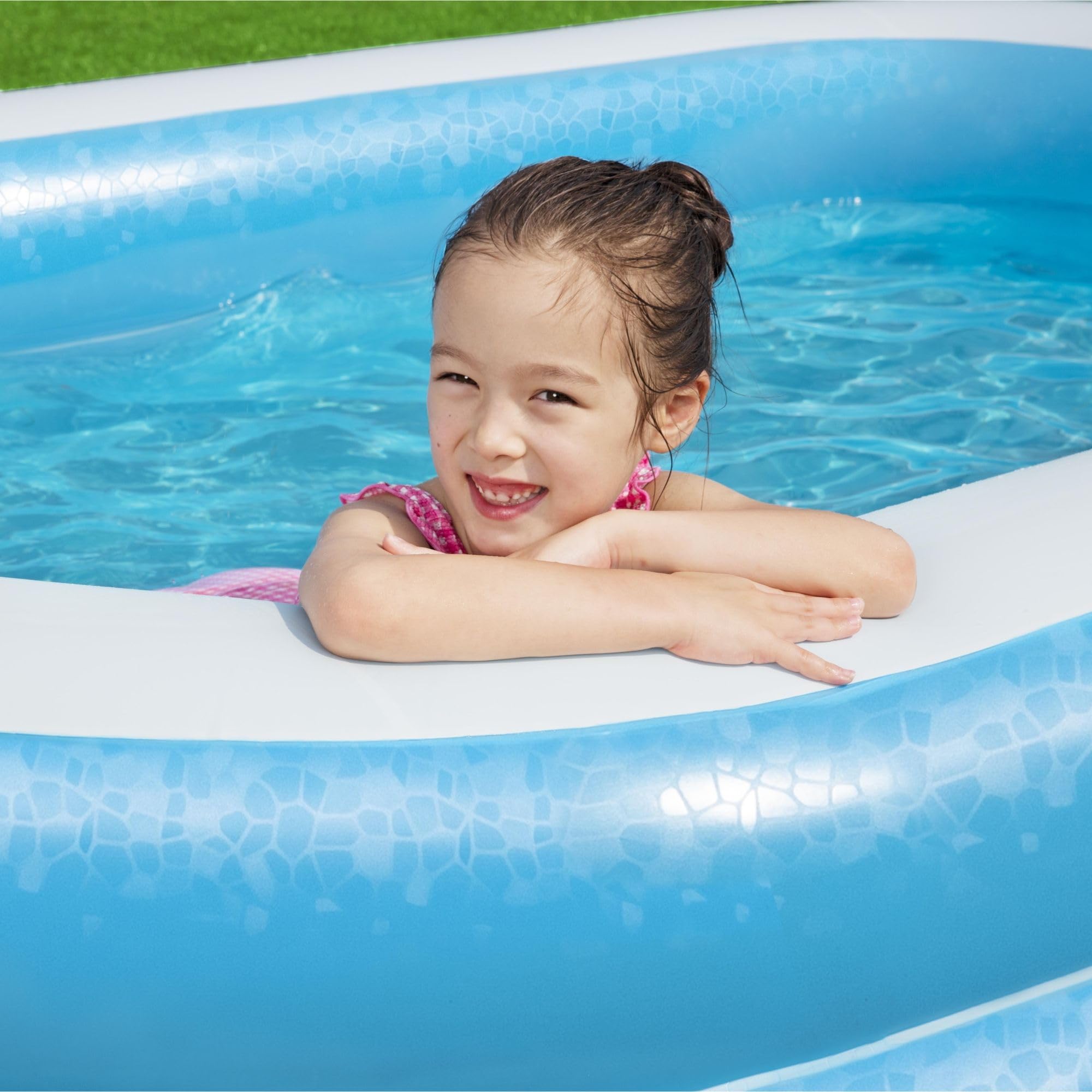 Bestway Blue Rectangular Family Swimming Pool 105.91