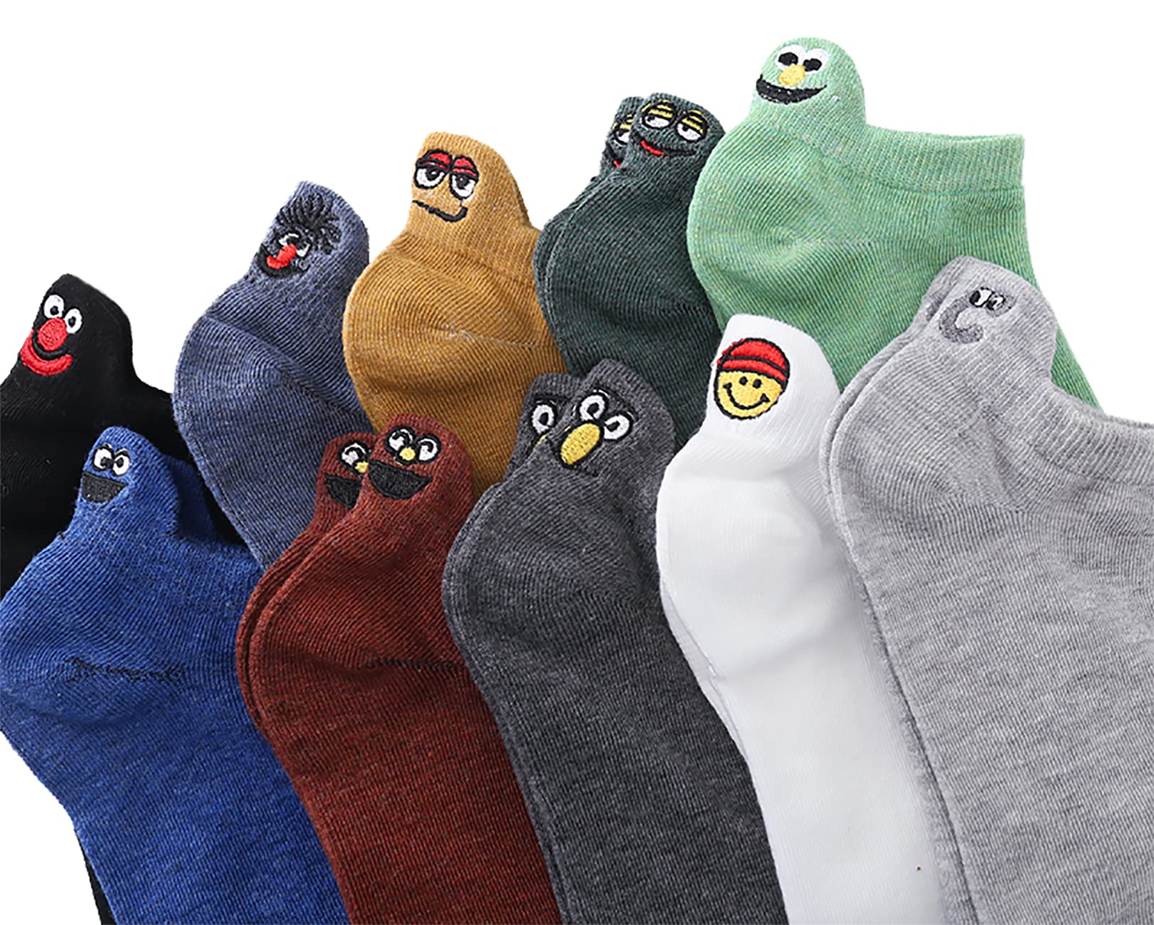 Men's Cotton Casual Funny Ankle Socks - Breathable No Show Socks for Everyday Wear | Perfect for Work, Gym & Outdoor Activities