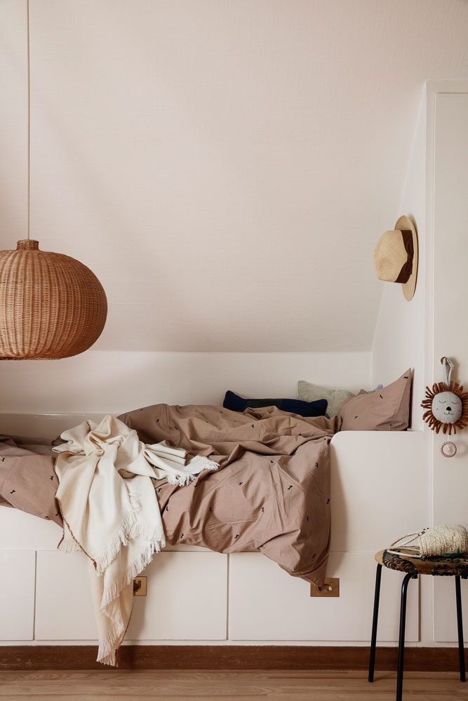 Ferm LIVING Braided Lampshade Pendant Light - Natural Rattan Hanging Lamp for Living Room, Bedroom & Dining Room Decor