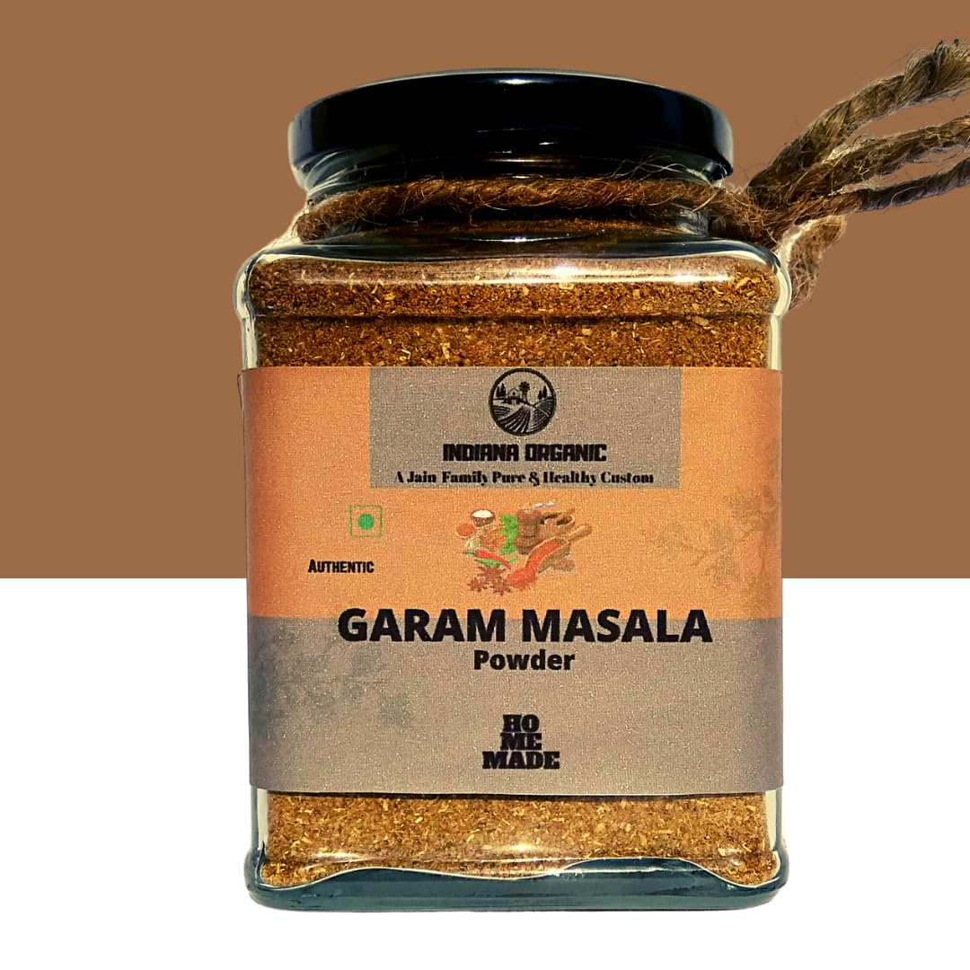 Organic Garam Masala Powder 150g - Authentic Indiana Spice Blend | No Red Chili, No Onion & Garlic | Perfect for Indian Curry, Biryani & Masala Chai