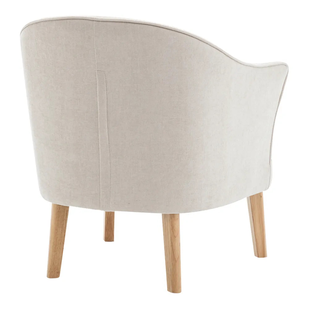Elsa Occasional Chair - Cream Chenille Upholstered Accent Chair for Living Room, Bedroom, or Office | Comfortable & Stylish Home Decor