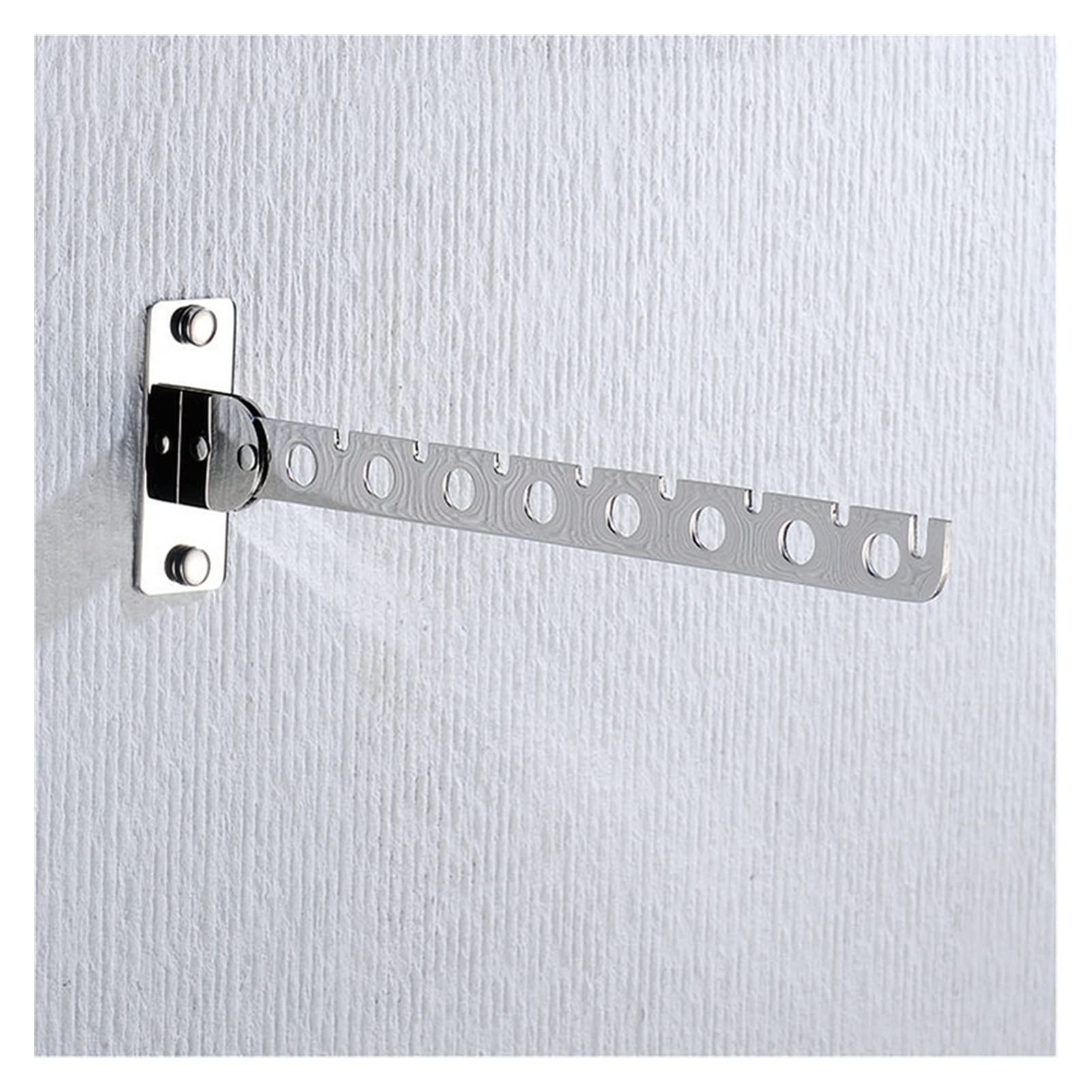 Stainless Steel Wall Mounted Clothes Drying Rack - 6/8/10 Holes Folding Hanger Hook for Wardrobe, Cloakroom & Laundry Room - Space Saving Clothes Storage System for Small Apartments & Dorms