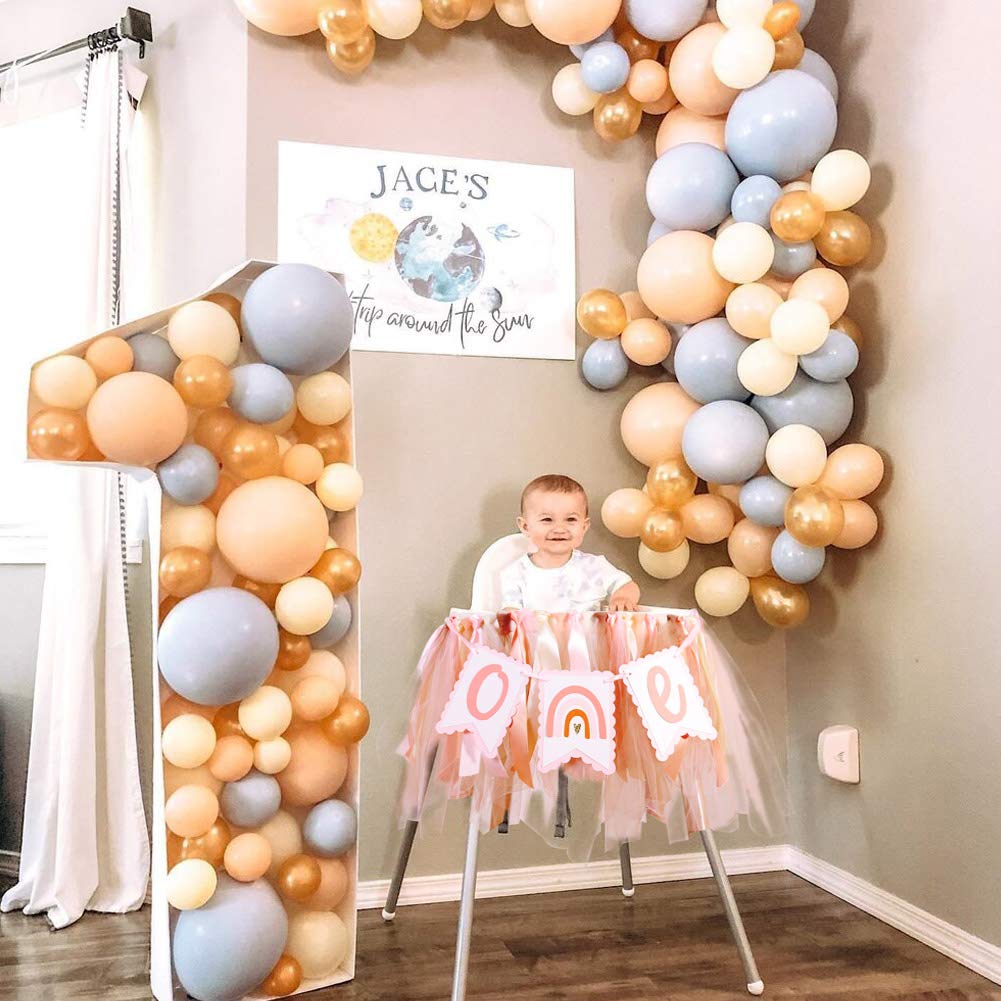 Bohemian Rainbow High Chair Banner - Neutral Modern 1st Birthday Decoration for Girls, Smash Cake & Photo Props | Perfect for Baby Showers, Birthday Parties & Photoshoots