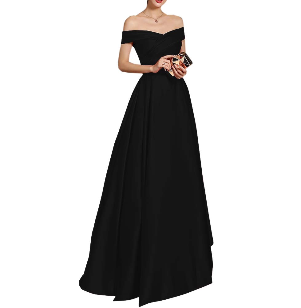 Elegant Off Shoulder Evening Dress for Women - Wedding & Prom Gowns