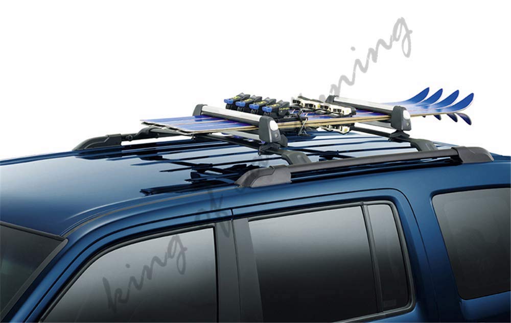 Black Crossbars Roof Rack for KIA Telluride 2019-2020 | Heavy Duty Ski Snowboard & Luggage Carrier | Perfect for Road Trips & Outdoor Adventures
