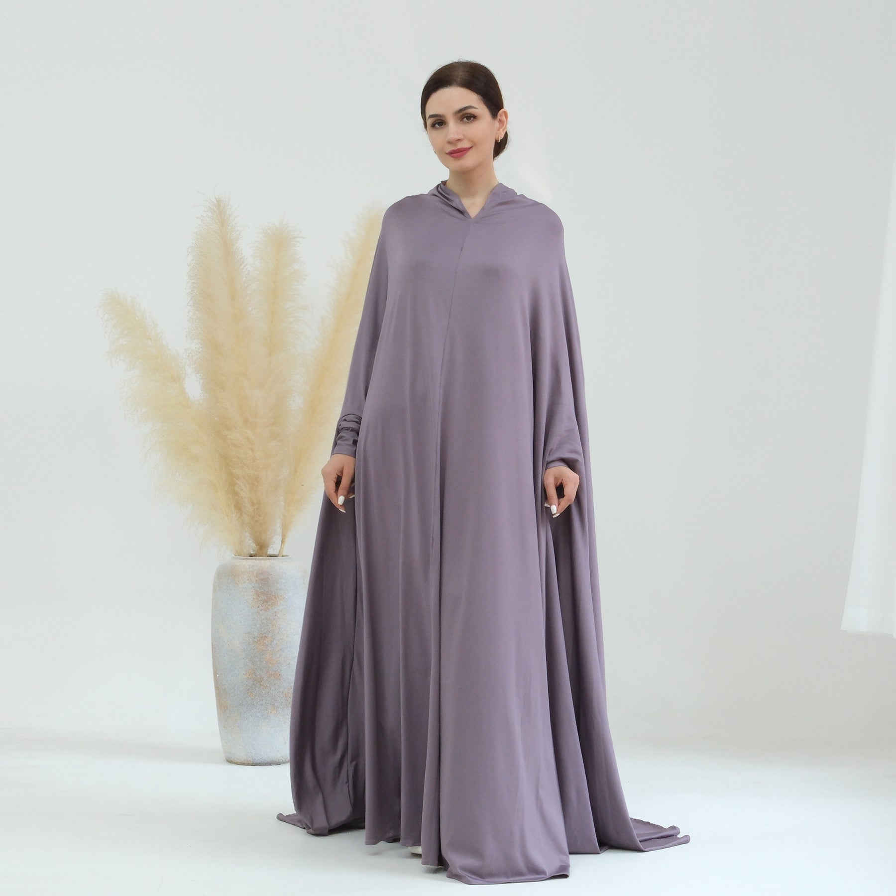 Awra Cape Hijab Combo Dove - Modest Muslim Women's Prayer Shawl & Scarf Set - Perfect for Prayer, Travel, and Everyday Wear