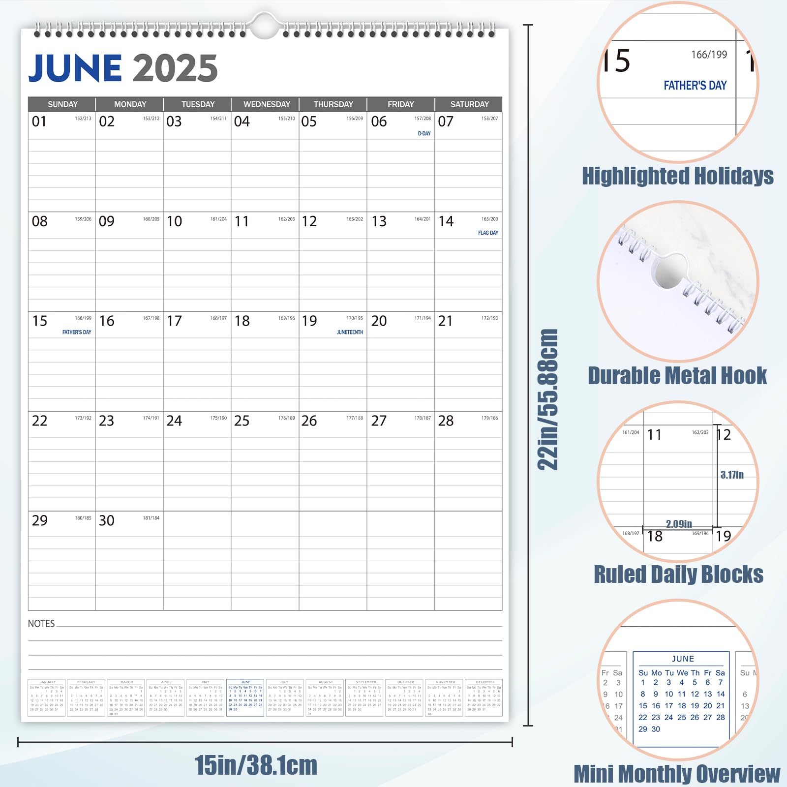 GuassLee 2025-2026 Large Wall Calendar 22