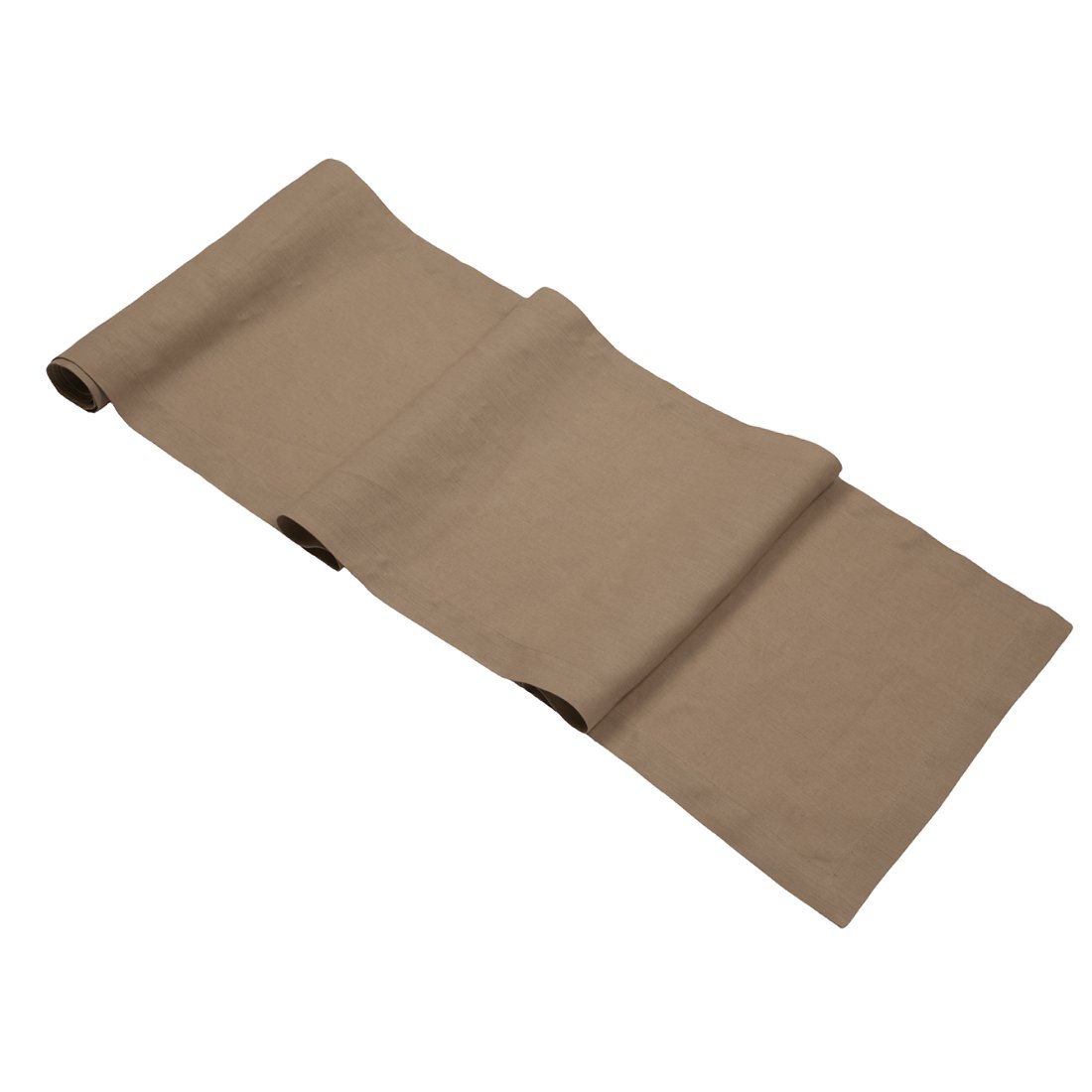 Premium Coffee Brown Linen Table Runner 14x126 Inches - 100% Italian Linen Handcrafted in USA - Elegant Dining Table Decor for Weddings, Dinner Parties & Home Decor