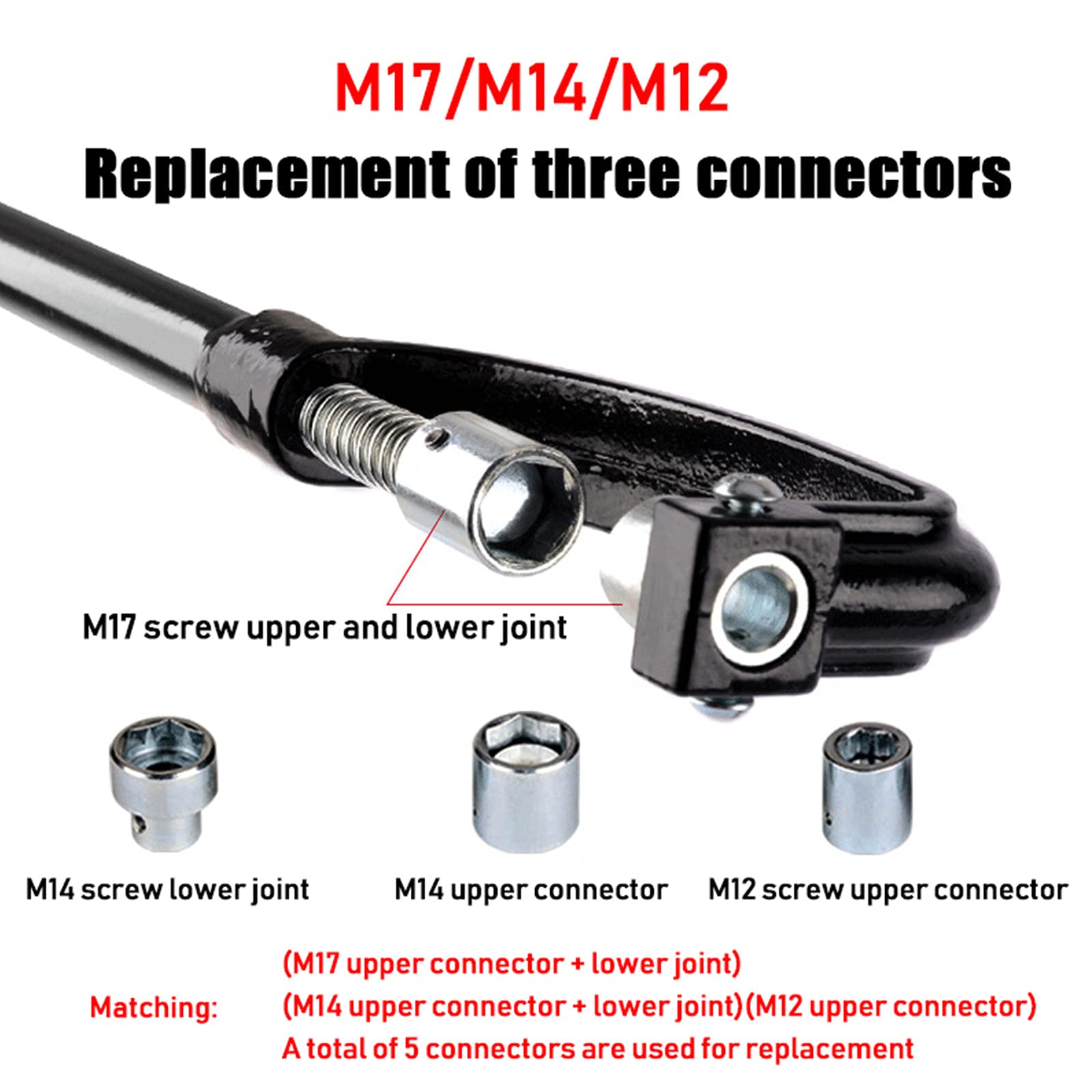 Professional Air Conditioner Service Wrench Set - M12 M14 M17 Interchangeable Socket Wrench for Safe AC Unit Installation & Removal at High Altitude | Perfect for HVAC Technicians & DIY Home Maintenance