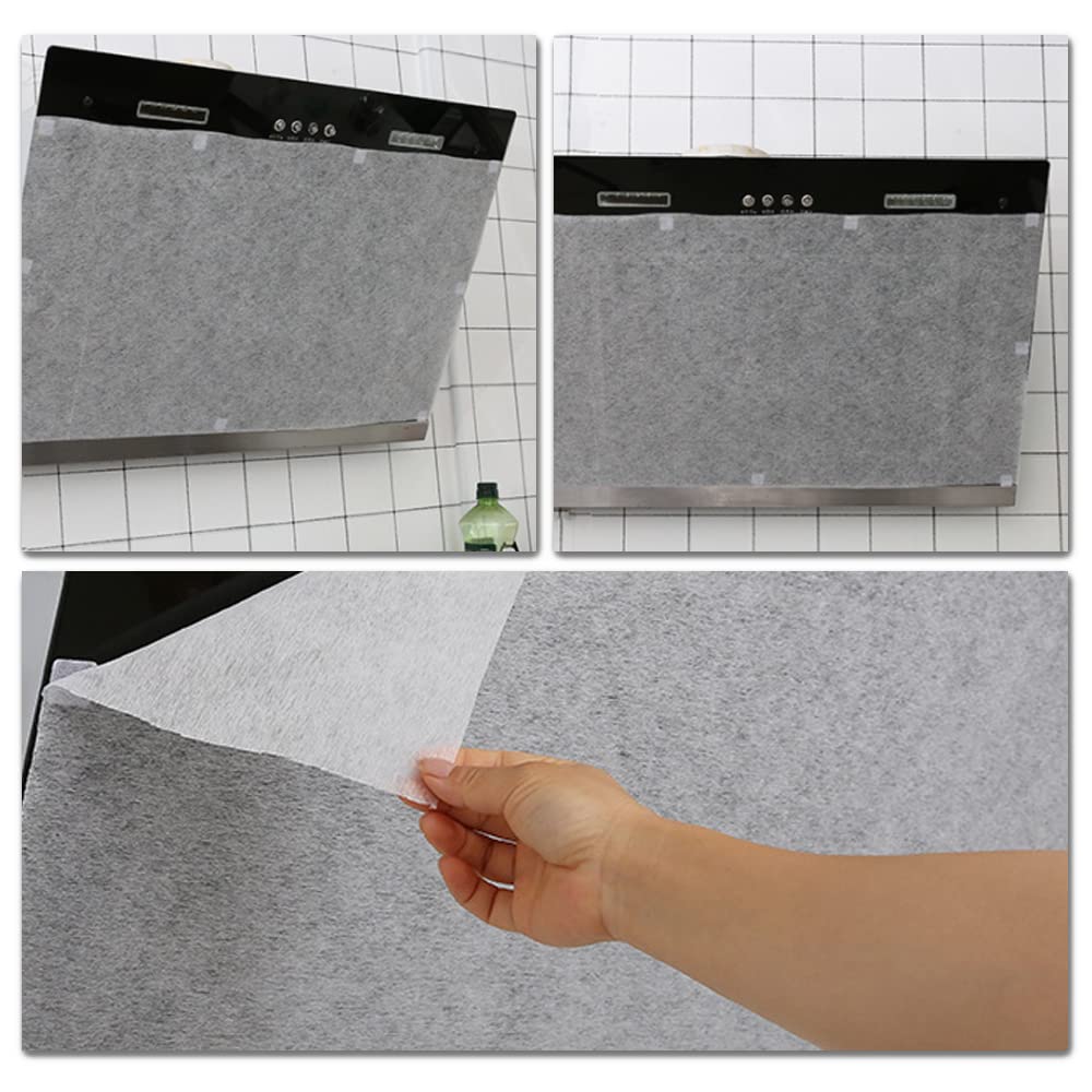 24 Pcs Cooker Hood Grease Filters - Kitchen Odor & Oil Filter for Stove Ventilation
