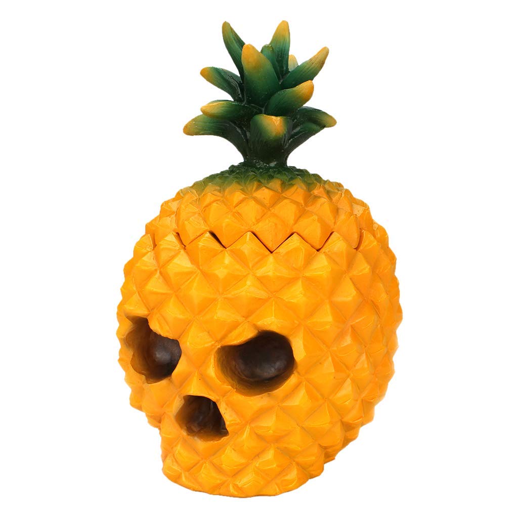 Resin Pineapple Skull Statue - Unique Desk Storage Box & Halloween Decor - Perfect Gift for Home Office, Gothic Decor & Spooky Party Decorations