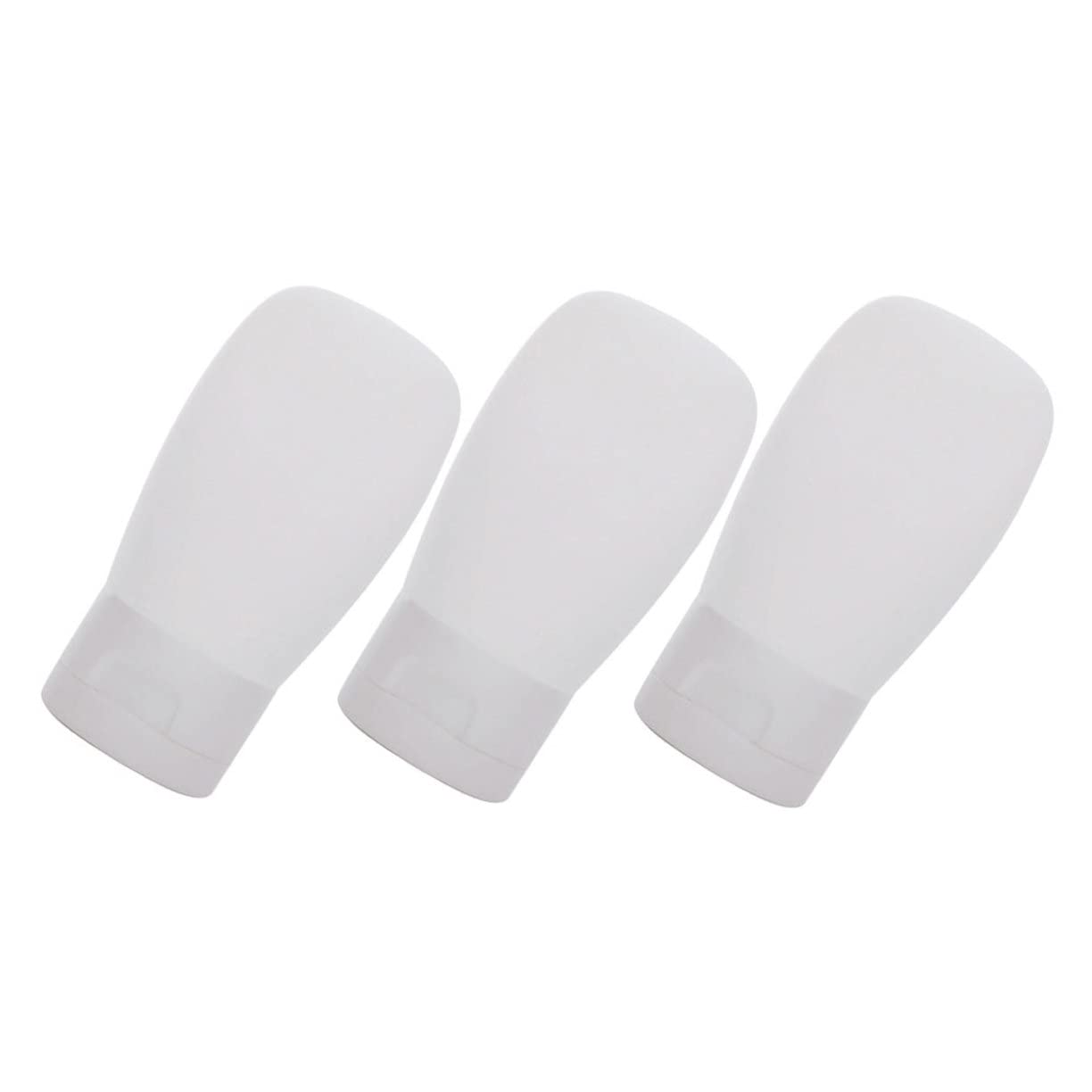 Mobestech 3-Piece Set 60ml Refillable Travel Bottles for Shampoo & Lotion - Leakproof Squeeze Dispenser for Toiletries - Perfect for Business Travel, Gym, Camping & Vacation Essentials