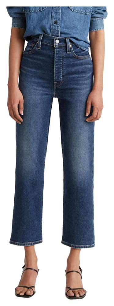 Levi's Women's Ribcage Straight Ankle Jeans - High Waist Slim Fit Denim Pants for Casual & Office Wear | Perfect for Everyday Outfits and Work Attire
