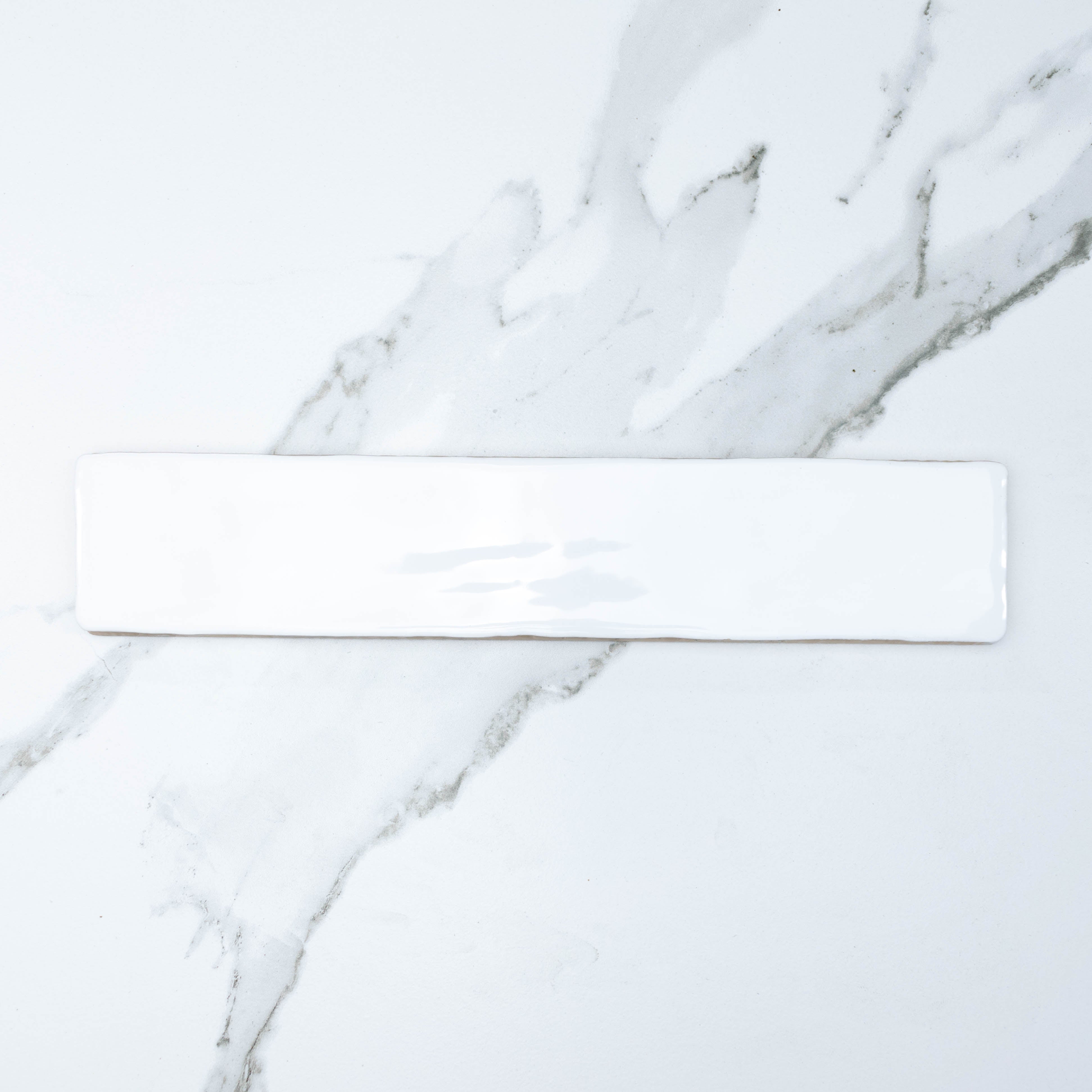 Premium Manhattan White 250x50 Glossy Ceramic Subway Tile - Perfect for Kitchen Backsplash, Bathroom Walls & Modern Interior Design