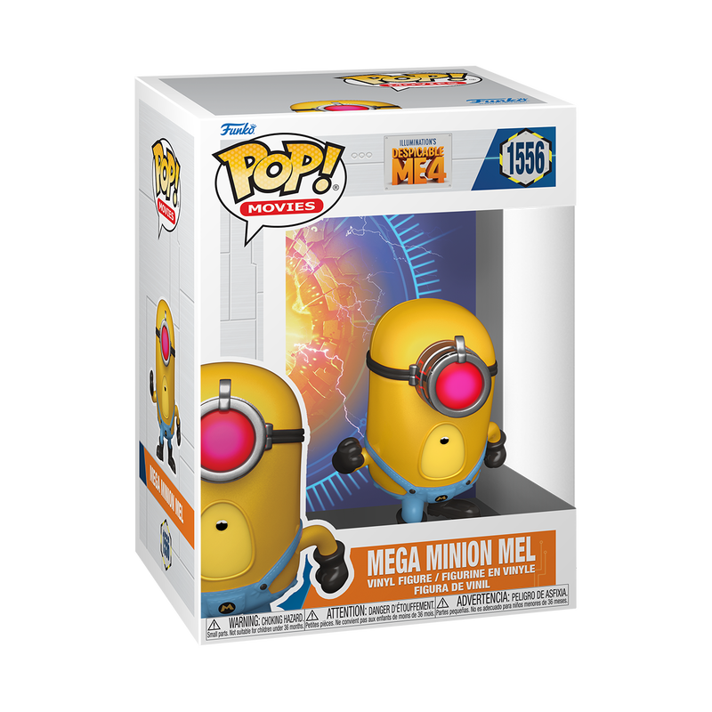 Mega Minion Mel Funko Pop Movies 1556 with Protector Case - Collectible Vinyl Figure for Despicable Me Fans, Perfect for Display, Gifts, and Pop Culture Collections